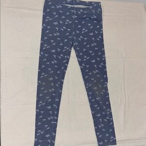 Blue Horse Print Leggings